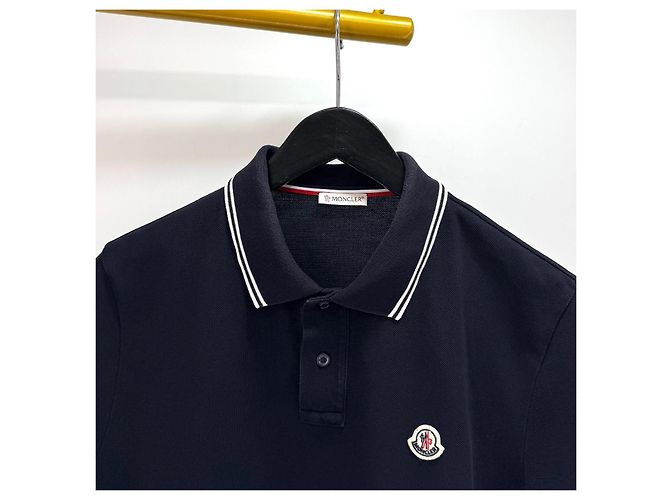 Moncler Kurzarm T-Shirt mit Polokragen Navy - Ansicht 5