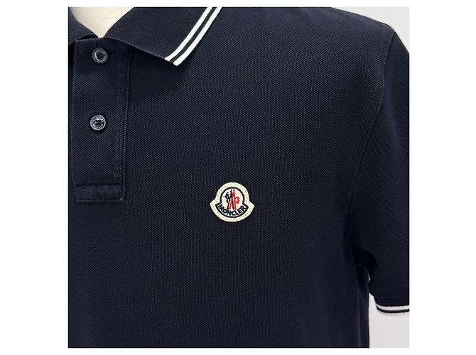 Moncler Kurzarm T-Shirt mit Polokragen Navy - Ansicht 6