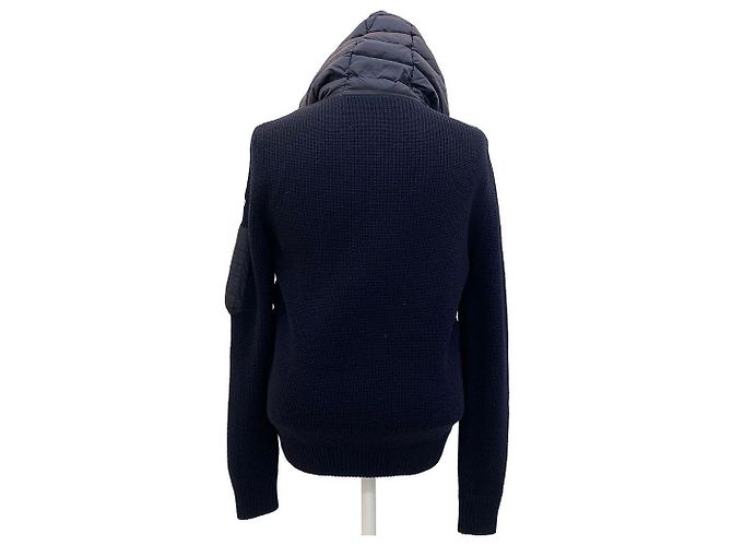 Moncler Cardigã de malha acolchoado com capuz - vista 12