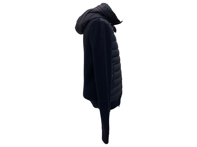 Moncler Cardigã de malha acolchoado com capuz - vista 3