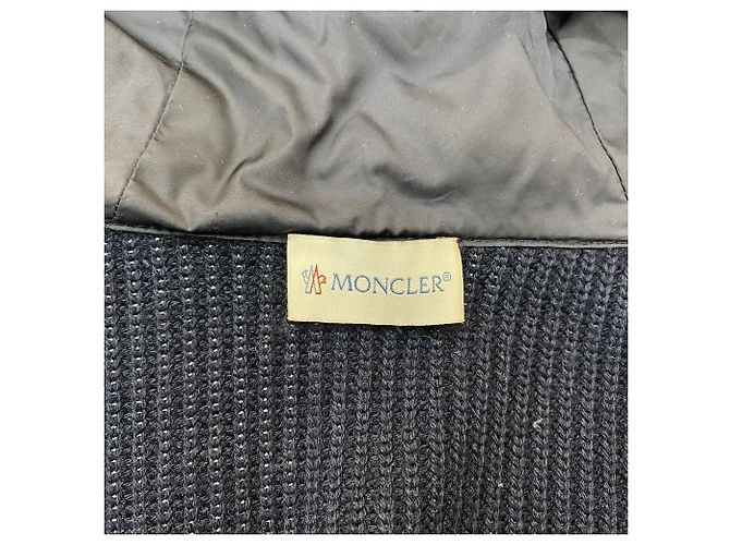 Moncler Cardigã de malha acolchoado com capuz - vista 5