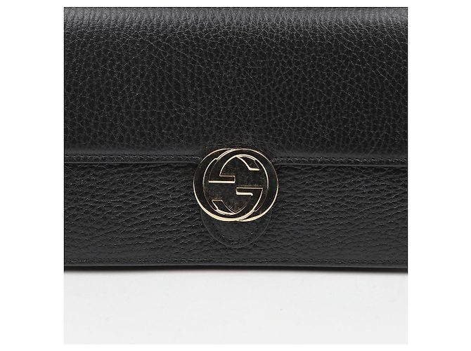 Gucci Mini borsa a tracolla nera con catena GG intrecciata - vista 3