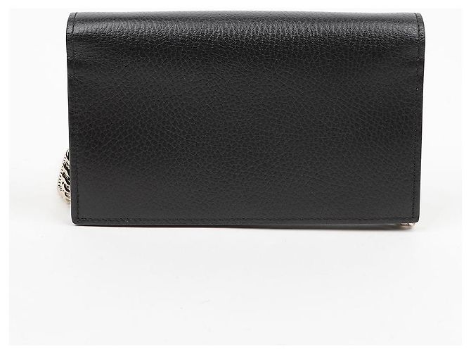 Gucci Mini borsa a tracolla nera con catena GG intrecciata - vista 4