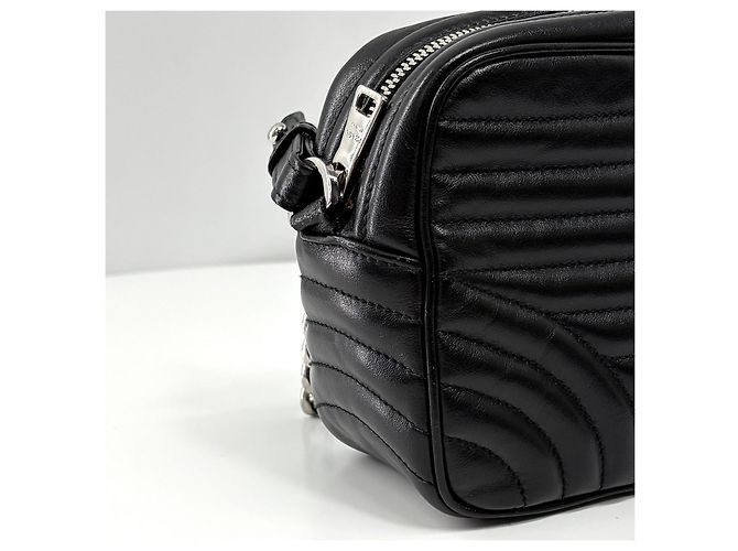 Prada Borsa a tracolla Diagram Silver Chain Camera Bag Black - vista 10