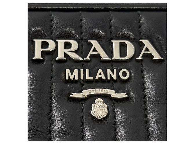 Prada Borsa a tracolla Diagram Silver Chain Camera Bag Black - vista 11