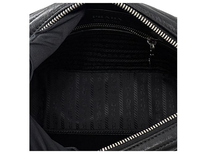 Prada Borsa a tracolla Diagram Silver Chain Camera Bag Black - vista 13