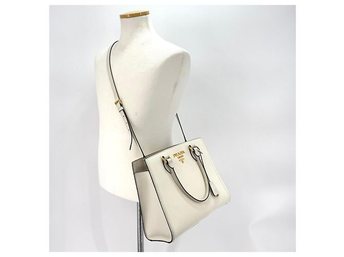 Prada Borsa Tote e borsa a tracolla in pelle Saffiano - vista 3