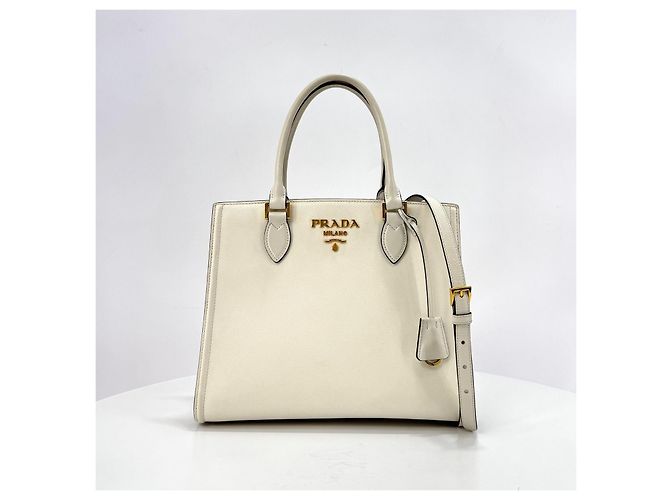 Prada Borsa Tote e borsa a tracolla in pelle Saffiano - vista 4