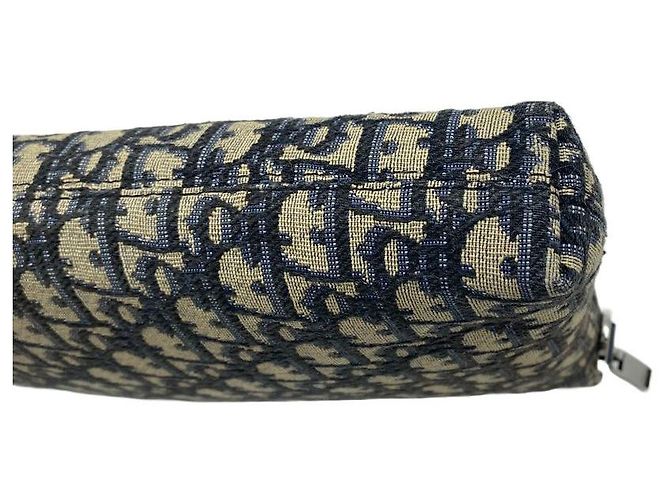 Dior Pouch piatta con zip Oblique Jacquard Blu - vista 14