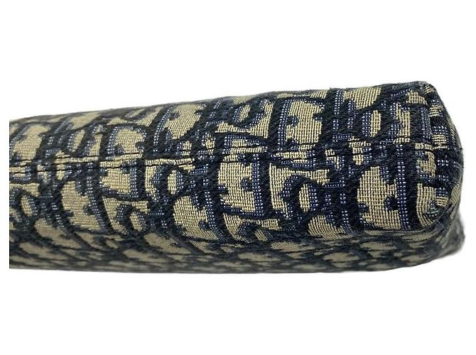 Dior Pouch piatta con zip Oblique Jacquard Blu - vista 6