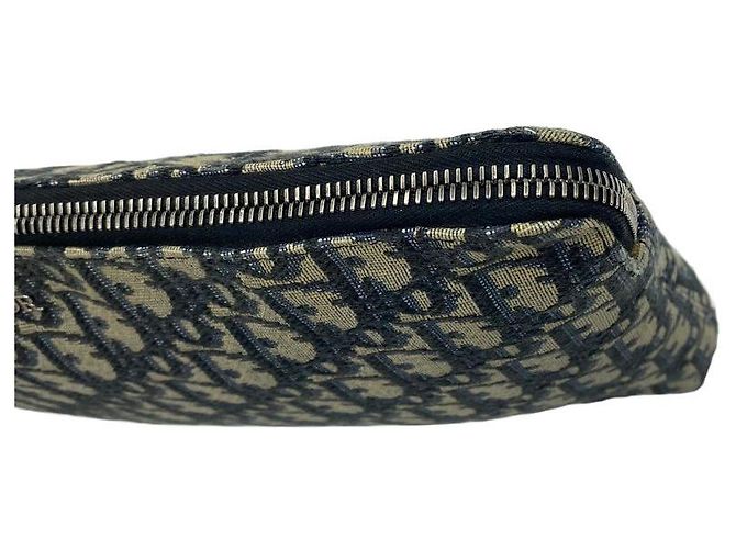 Dior Pouch piatta con zip Oblique Jacquard Blu - vista 7