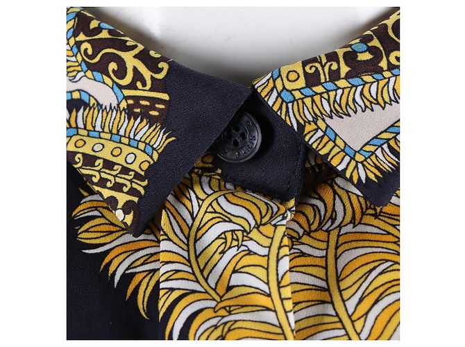 Hermès Hermes Strickhemd mit Seidenbesatz - Ansicht 4