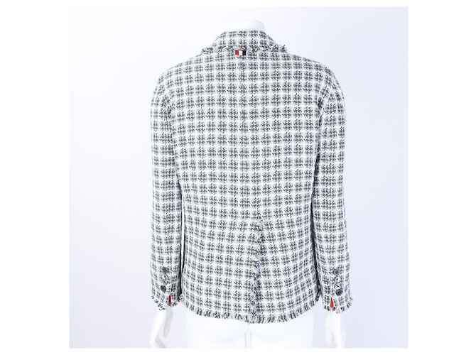 Thom Browne Tweed Jacke Grün - Ansicht 3