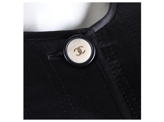 Chanel Seidenjacke Schwarz - Ansicht 4