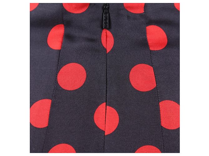 Gonna in seta Gucci nera e rossa - vista 4