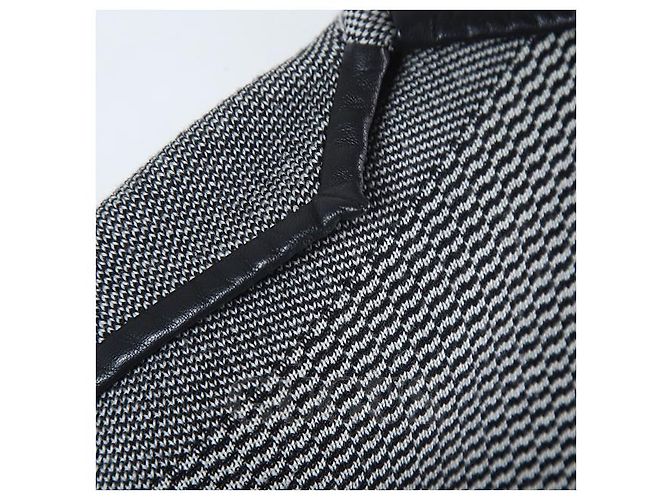Christian Dior Strickmantel Schwarz Weiß - Ansicht 4