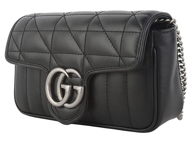 Gucci Borsa a tracolla super mini GG Marmont matelassé - vista 2