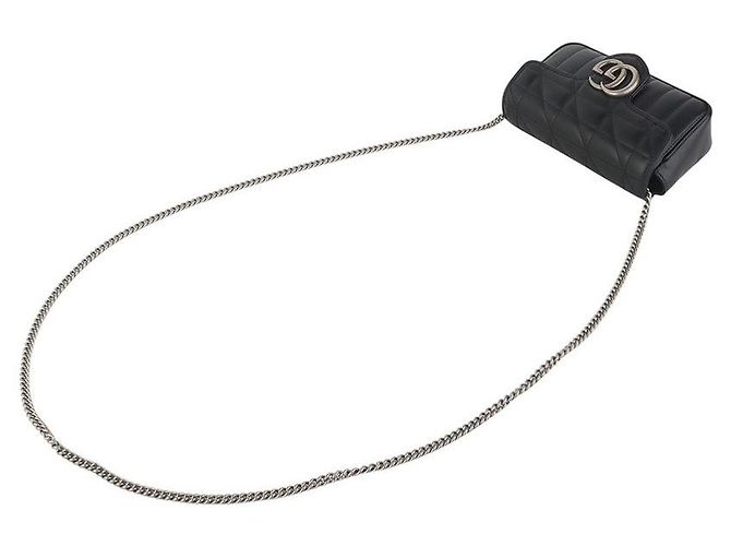 Gucci Borsa a tracolla super mini GG Marmont matelassé - vista 4