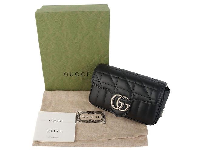 Gucci Borsa a tracolla super mini GG Marmont matelassé - vista 8