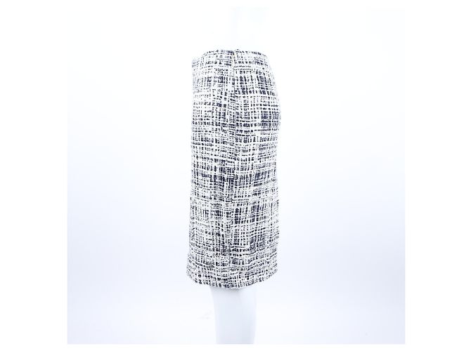 Gonna in tweed Prada bianca e nera - vista 2