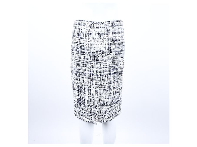 Gonna in tweed Prada bianca e nera - vista 3