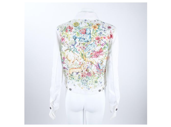 Christian Dior Jeansjacke Elfenbein - Ansicht 3