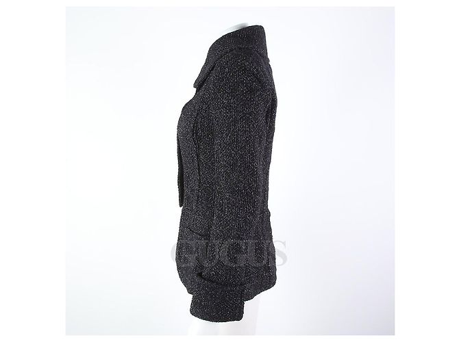 Giacca in tweed Chanel nero multicolore - vista 2