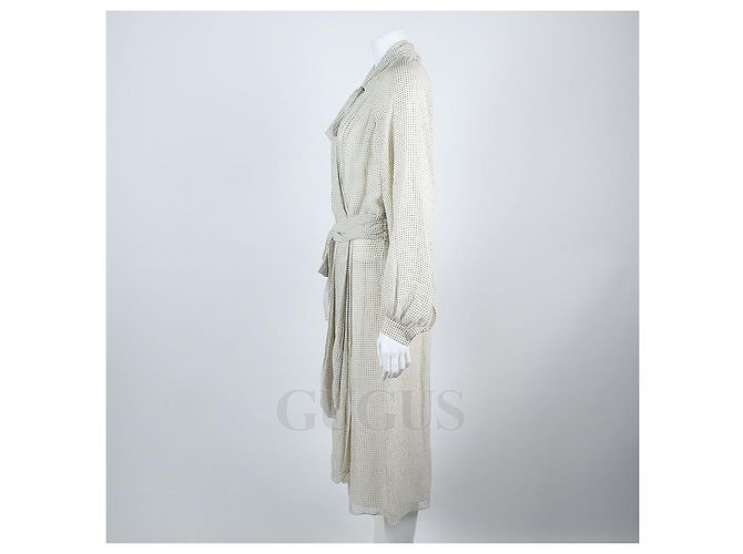 Vestido de seda Burberry Marfil - vista 2