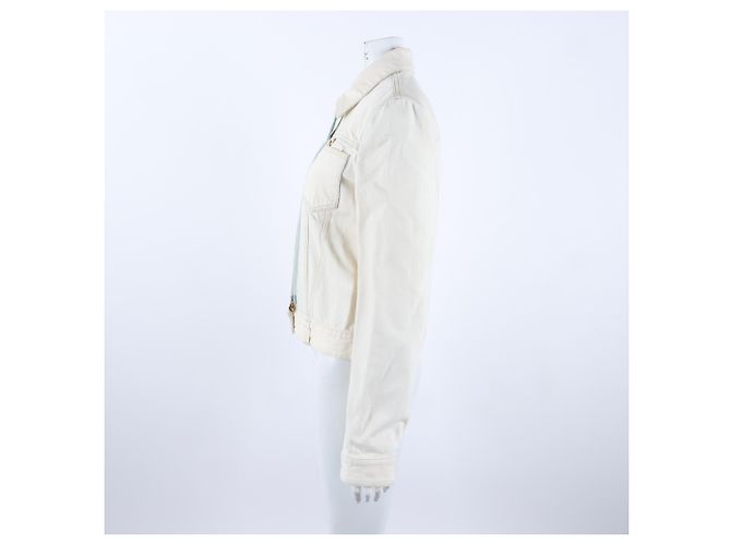 Louis Vuitton Giacca in denim bleach con zip - vista 2