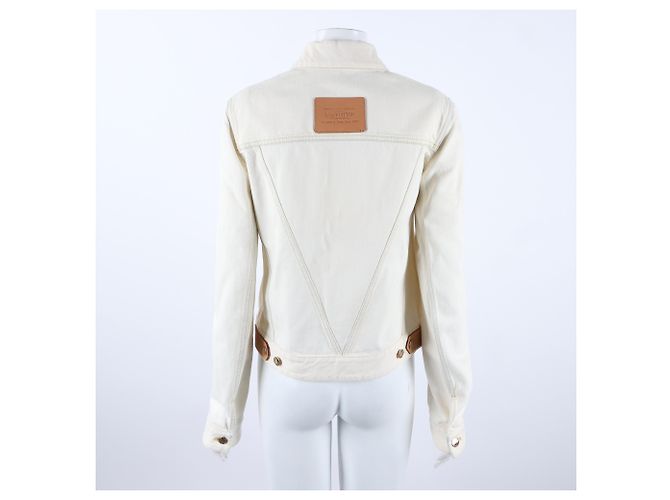 Louis Vuitton Giacca in denim bleach con zip - vista 3