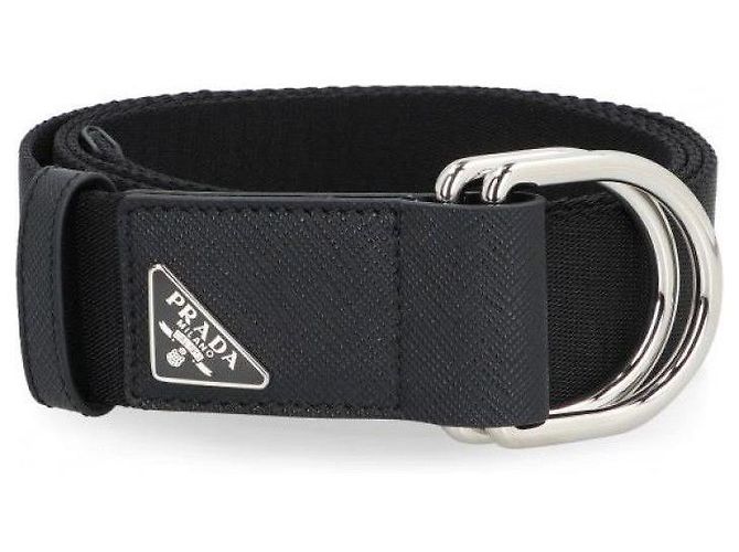 Prada Nylon Triangle Logo D-Ring Belt - view 5