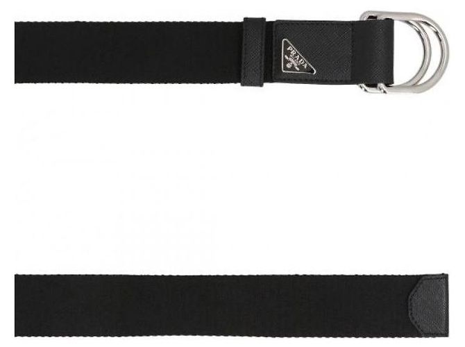 Prada Nylon Triangle Logo D-Ring Belt - view 6