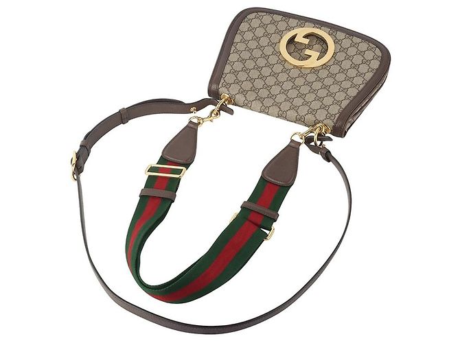 Gucci Borsa a tracolla GG Supreme Blondie Medium con due tracolle - vista 4