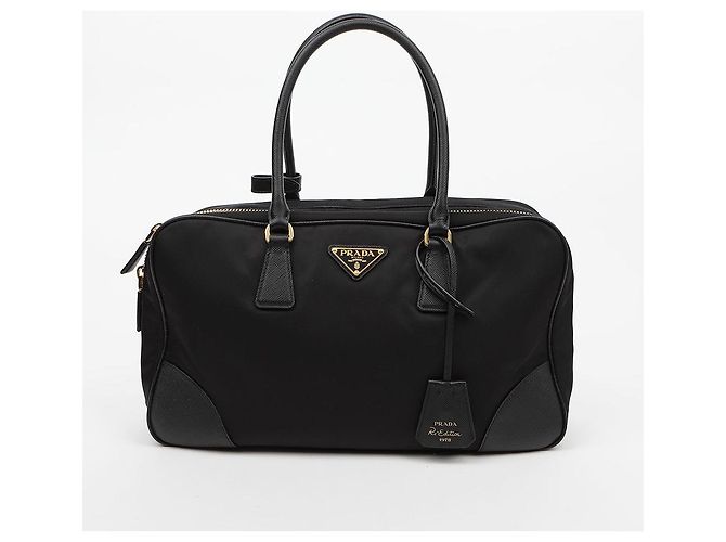 Prada Borsa a spalla Tote Large Reedition Triangle Logo - vista 2