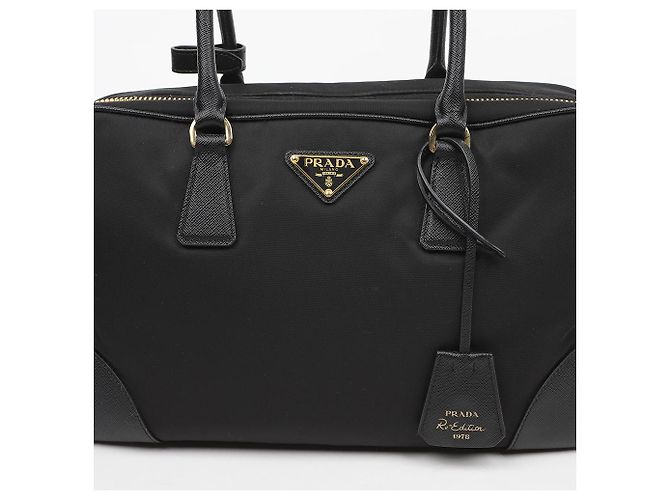 Prada Borsa a spalla Tote Large Reedition Triangle Logo - vista 3