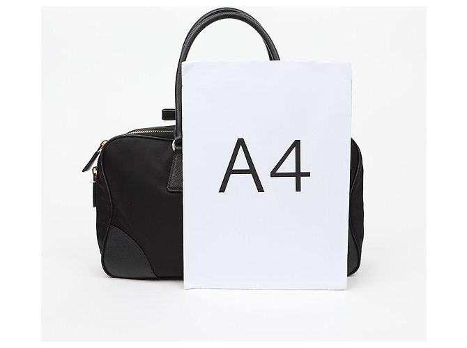 Prada Borsa a spalla Tote Large Reedition Triangle Logo - vista 7
