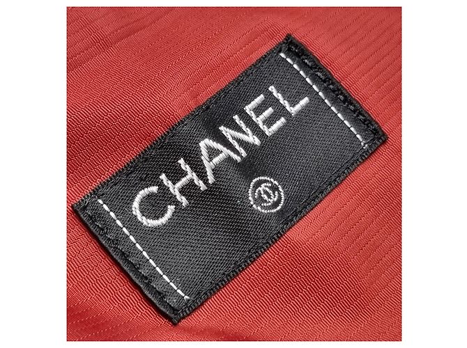 Borsa da viaggio Boston Chanel Nylon Nero Rosso - vista 20