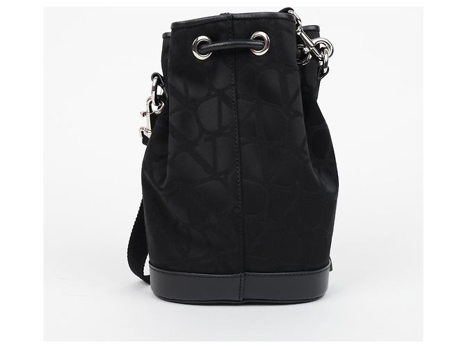 Borsa a Secchiello Valentino Nera Jacquard - vista 3
