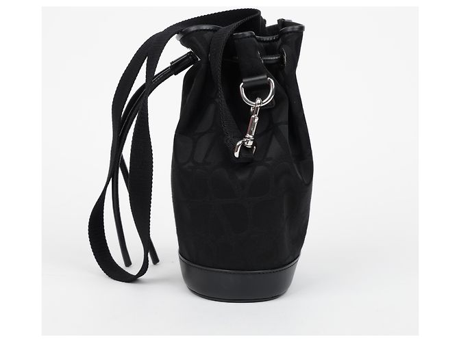 Borsa a Secchiello Valentino Nera Jacquard - vista 4