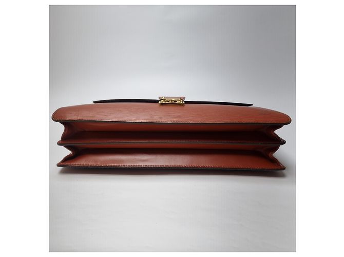 Louis Vuitton Sac Document Epi Serviette Camel Brown - vue 14