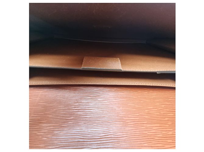 Louis Vuitton Sac Document Epi Serviette Camel Brown - vue 17