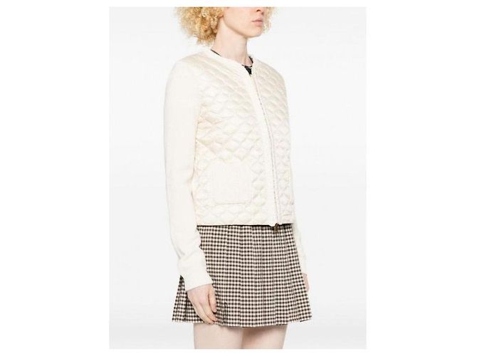 Moncler Geometrisch gesteppter Cardigan mit Reißverschluss - Ansicht 5