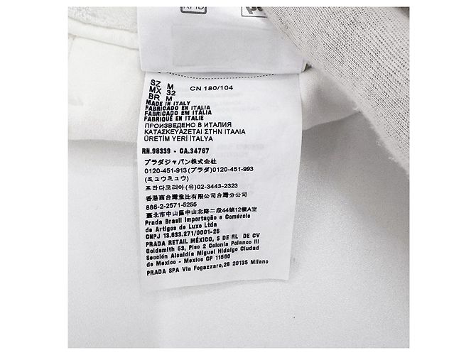 Prada Bermuda in spugna da uomo con logo triangolare Bianco - vista 10
