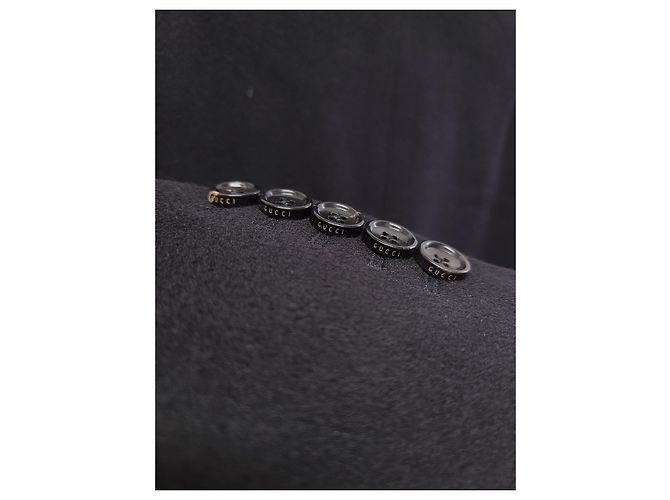 Gucci Black Multi-Pocket Decorative Button Wool Chester Coat - view 3