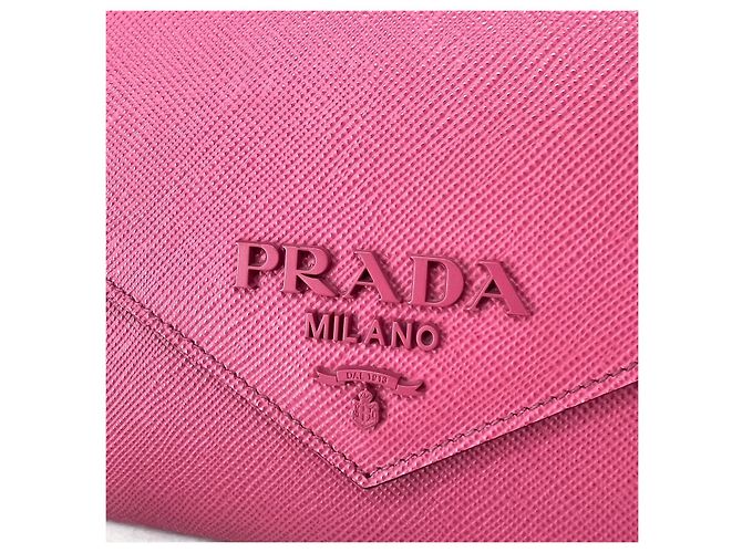 Prada Borsa a tracolla Saffiano Monochrome con catena - vista 5