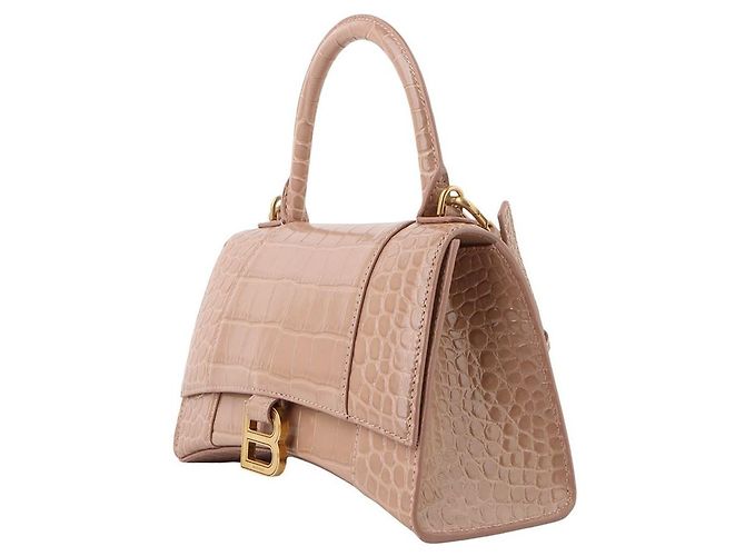 Balenciaga Picca tracolla Hourglass con effetto coccodrillo - vista 2
