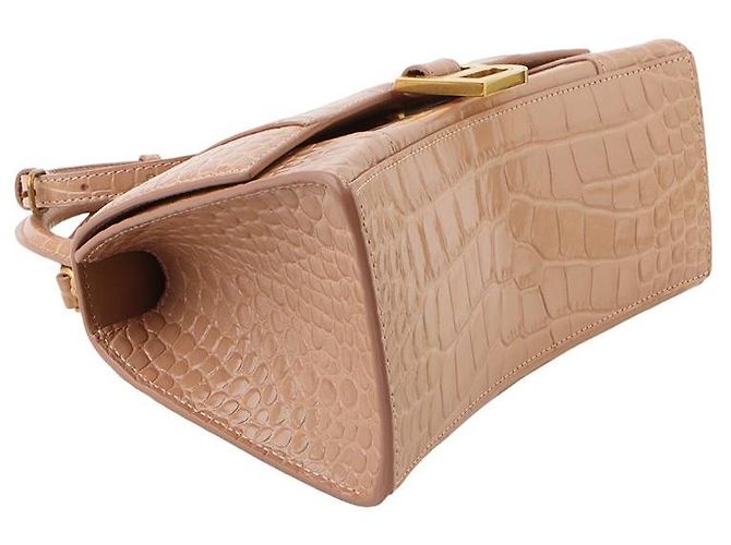 Balenciaga Picca tracolla Hourglass con effetto coccodrillo - vista 5