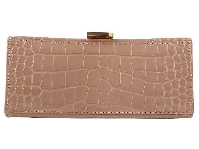 Balenciaga Picca tracolla Hourglass con effetto coccodrillo - vista 6