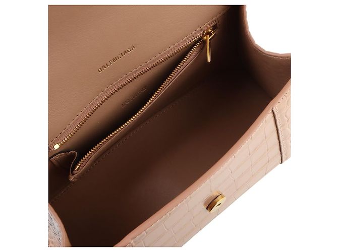 Balenciaga Picca tracolla Hourglass con effetto coccodrillo - vista 7