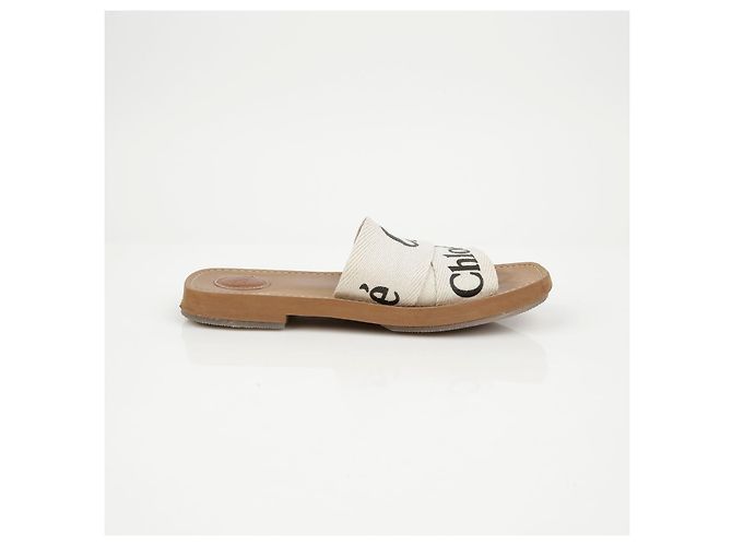 Chloé Woody Slipper Slide White - vista 10